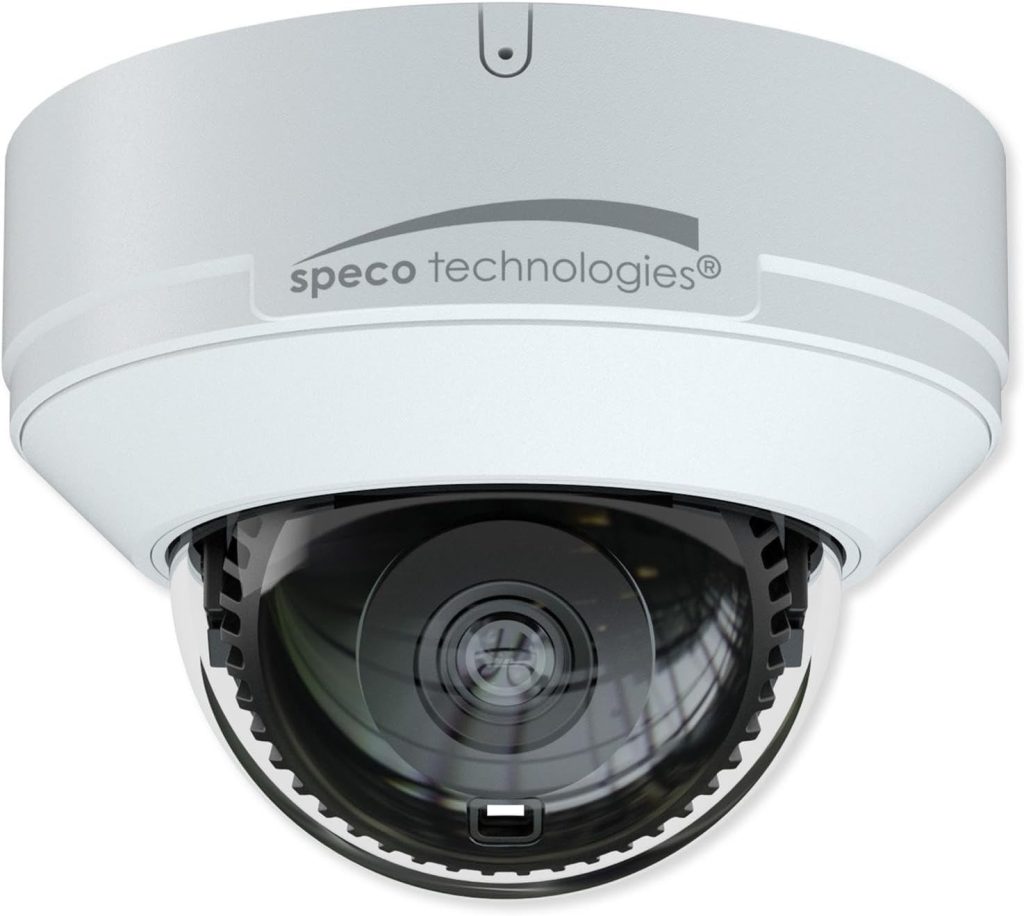 Cámara Domo IP Speco O4D9 4MP H.265 AI con IR y Lente Fijo 2.8mm
