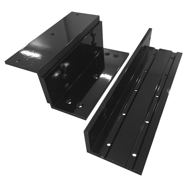 Soporte L y Z Negro para Cerradura Electromagnética 1200 Lbs | Visionis