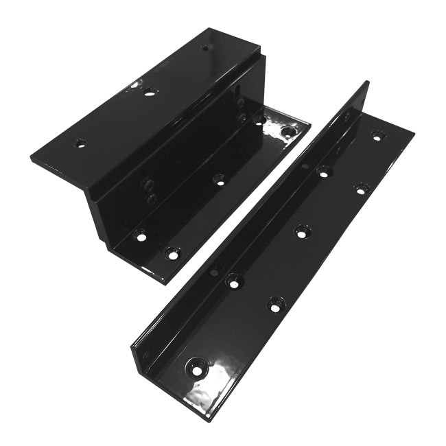 Soporte L y Z Negro para Cerradura Electromagnética 300 Lbs | Visionis