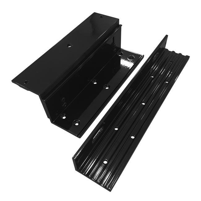 Soporte L y Z Negro para Cerradura Electromagnética 600 Lbs | Visionis
