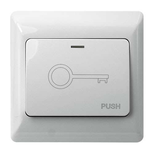 Botón de Salida Ancho Blanco para Control de Acceso NC/NO/COM | Visionis