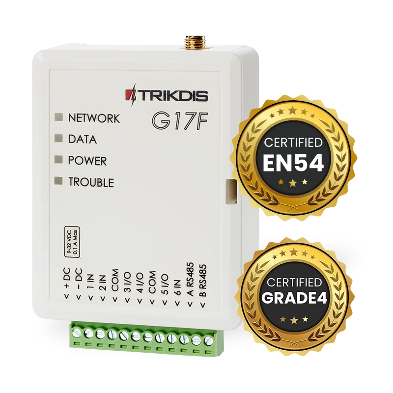 Comunicador G17F Trikdis 4G LTE para Incendio y Seguridad